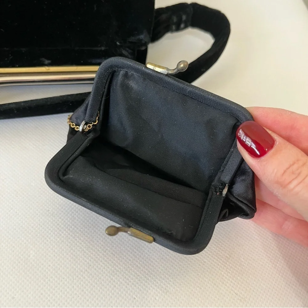 Vintage Garay Black Velvet Pocketbook Retro 60’s